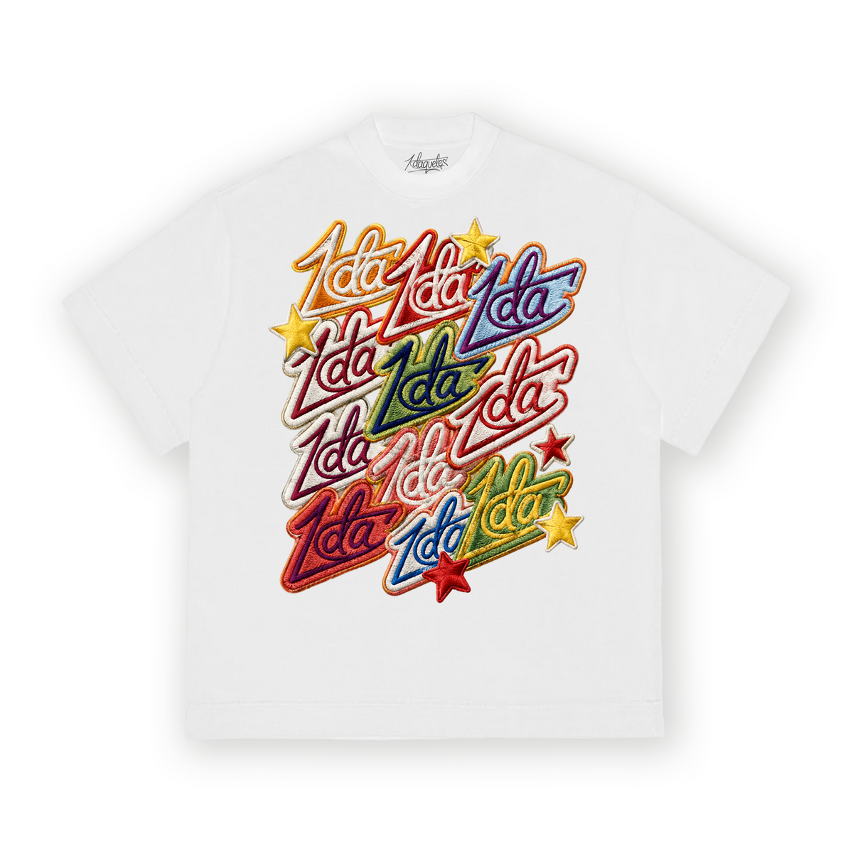 Camiseta 1DA "Patche" Branca frente